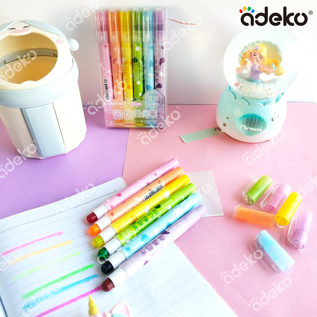 marcatextos de gel, marcatexto kawaii, resaltadores