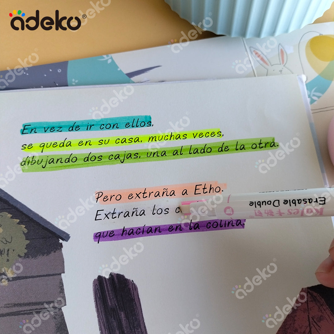 marcatextos, marcatextos borrables, kawaii, papelería, resaltador borrable