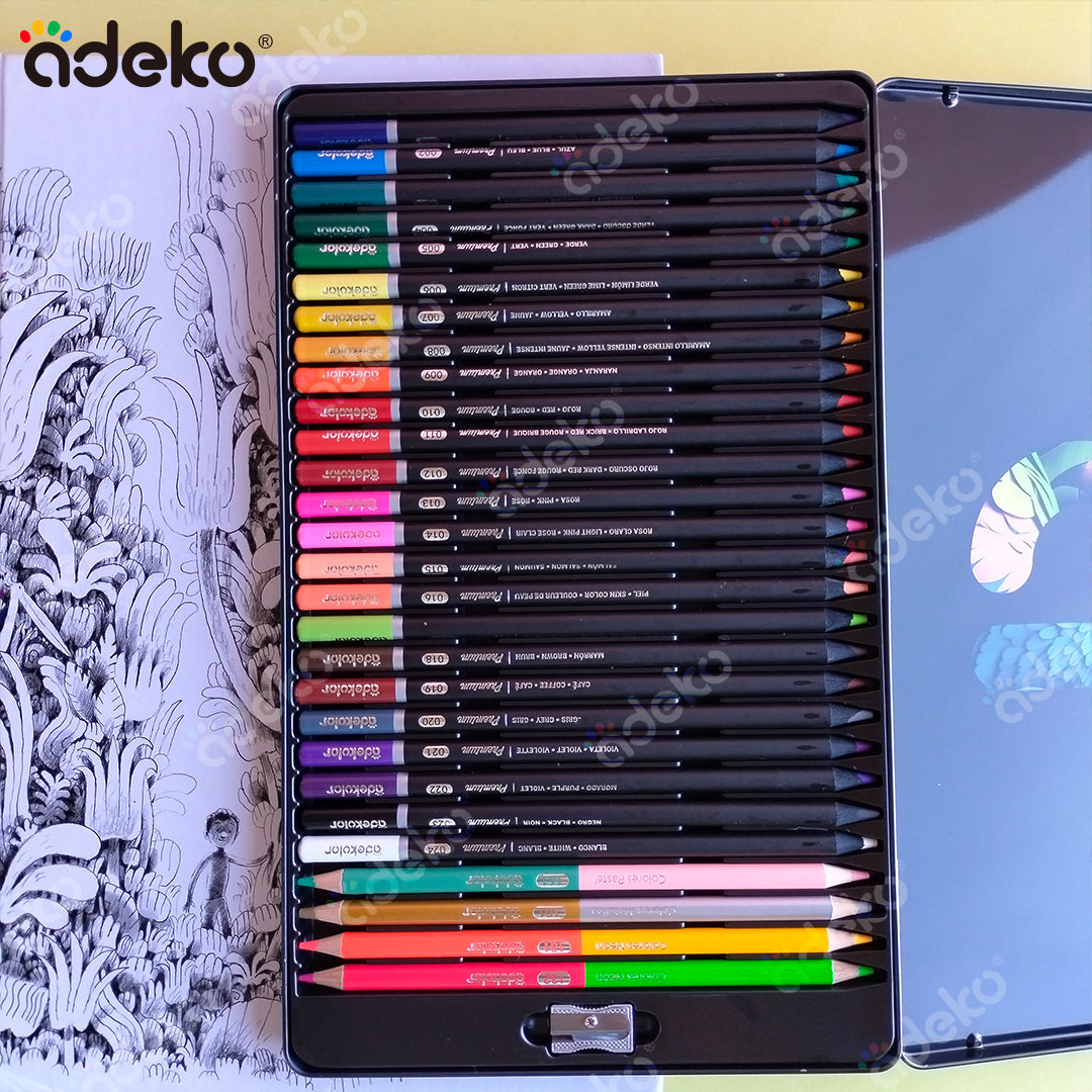 Lápices de colores, profesionales, colores brillantes,