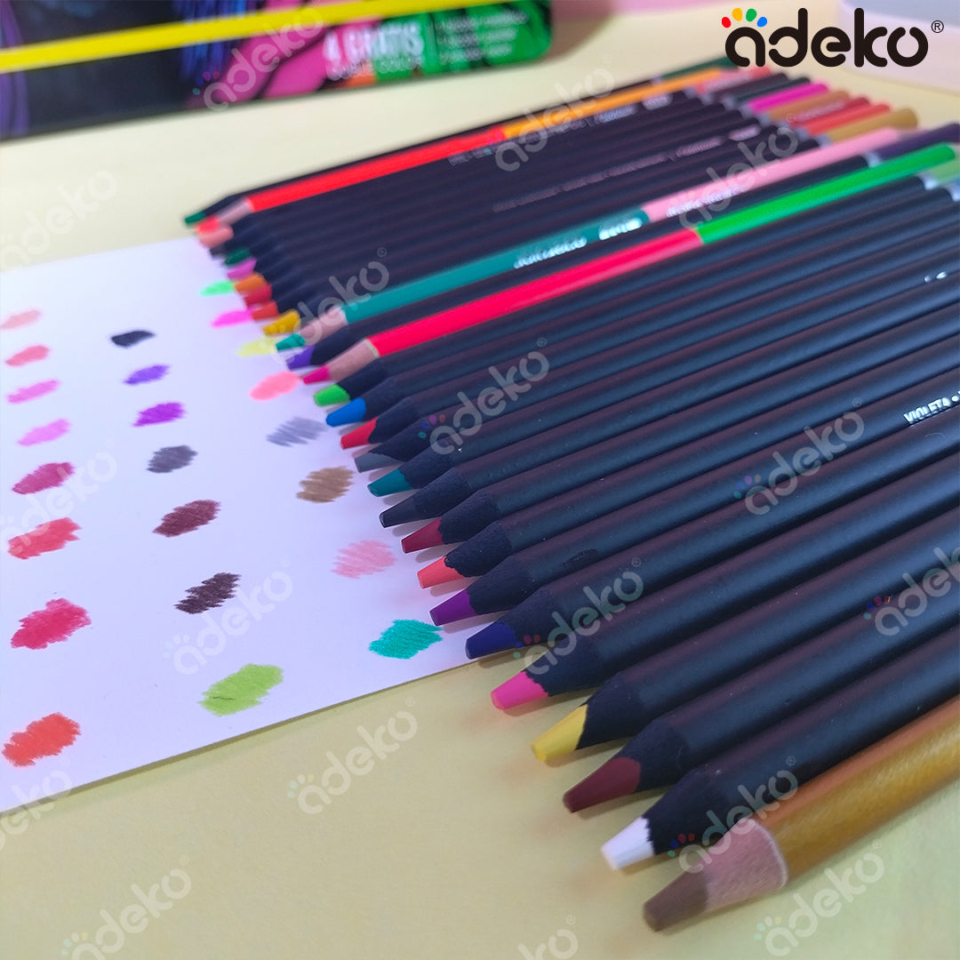 Lápices de colores, profesionales, colores brillantes,